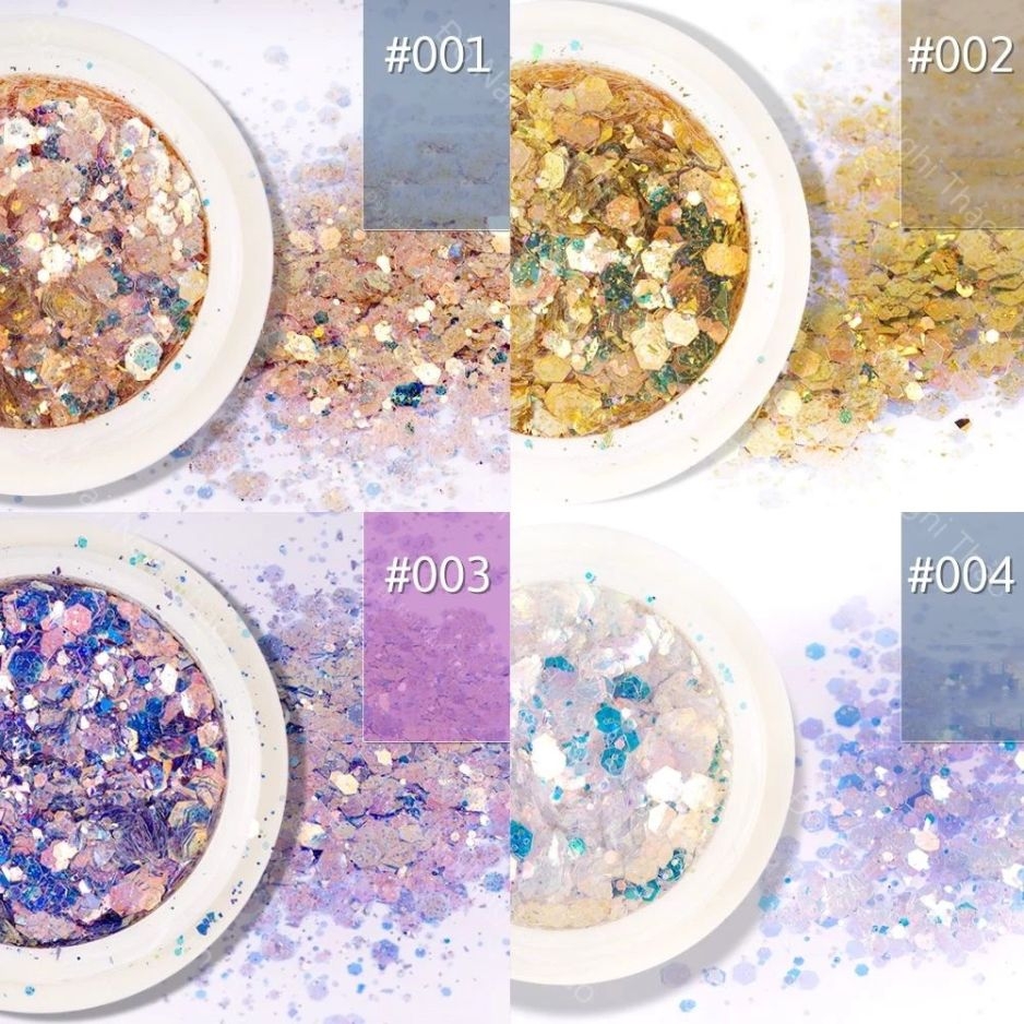 Set Nhũ Vảy Cá 8 Ô Trang Trí Nail Cao Cấp