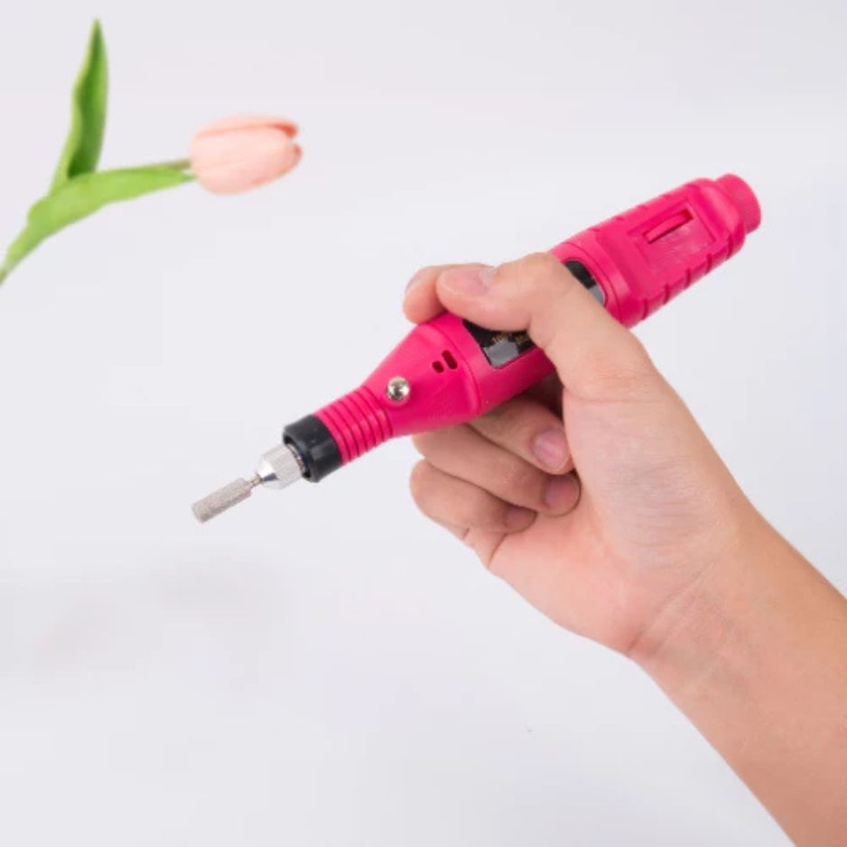 Máy Mài Móng Mini Cầm Tay Đa Tốc Độ Kèm Bộ Đầu Mài