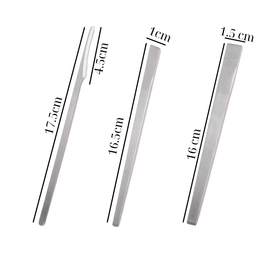 Bộ Dao Lấy Khóe Móng 3 Cây – Dao Lưỡi Cong, Thẳng, Xiên Chuyên Dụng Pedicure