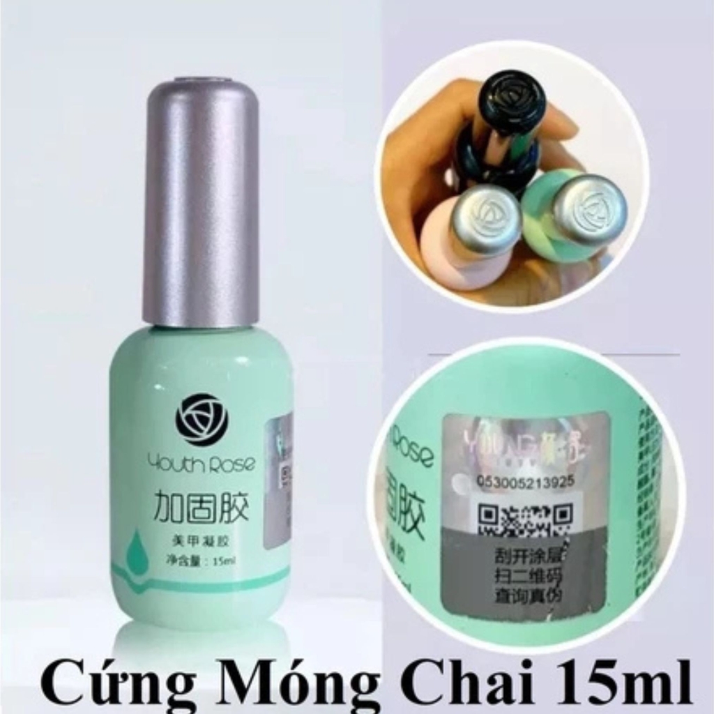 Base Top Cứng Móng Youth Rose - Hoa Hồng 15ML