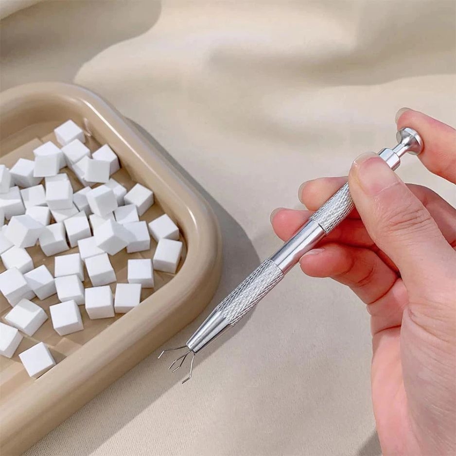 Hộp 100 Mút Dặm Ombre Nail Kèm Cán Gắn Mút