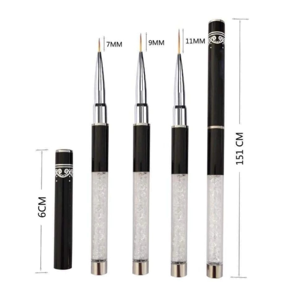 Cọ Vẽ Nail Cán Đá Cao Cấp – Cọ Nét 7mm 9mm 11mm Vẽ Line, Vẽ Chi Tiết Nail Art