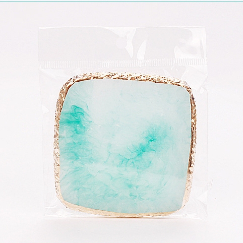 Đá Pha Sơn Gel Nail Art Cao Cấp – Bảng Trộn Gel Vân Đá Viền Kim Loại Sang Trọng