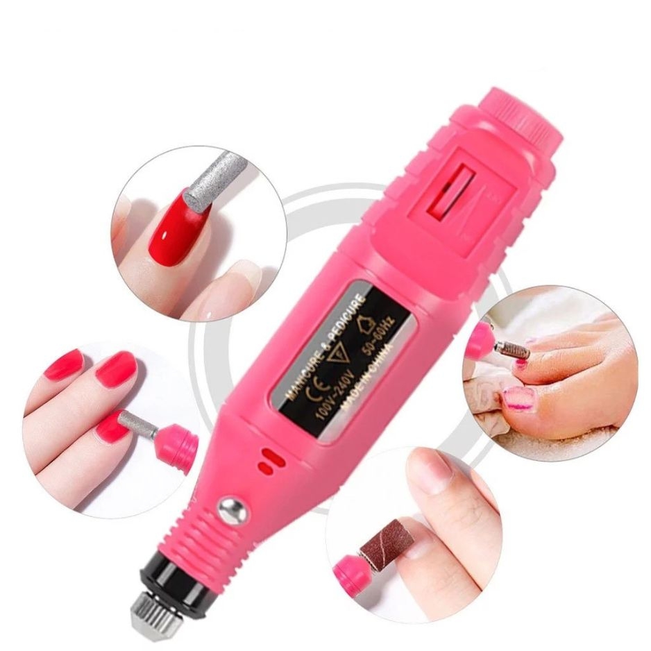 Máy Mài Móng Mini Cầm Tay Đa Tốc Độ Kèm Bộ Đầu Mài