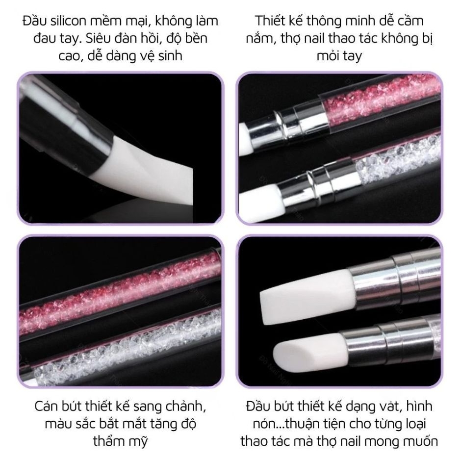 Bút Silicon 2 Đầu Đa Năng Làm Nail