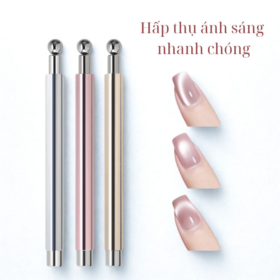 Nam Châm Trụ Tròn Kèm Bi Tạo Hiệu Ứng Mắt Mèo Nail