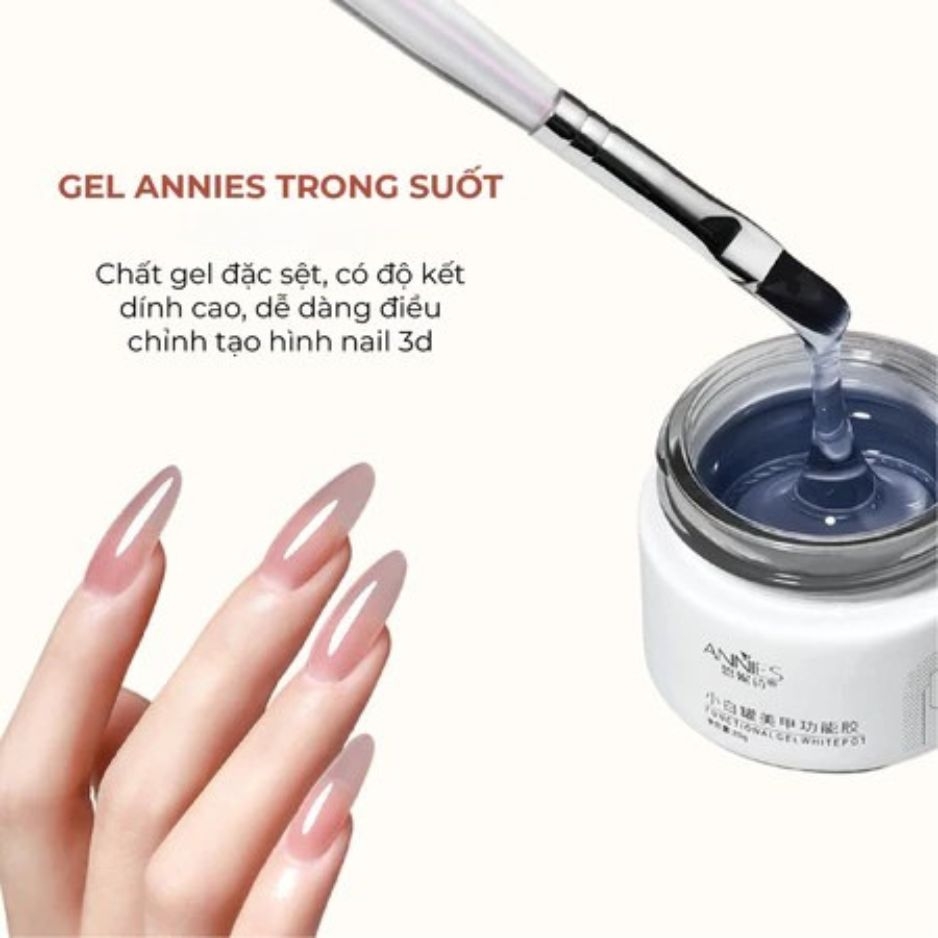 Gel Nặn ANNIES 20g – 3 Phân Loại Trắng, Trong Suốt, Thủy Tinh