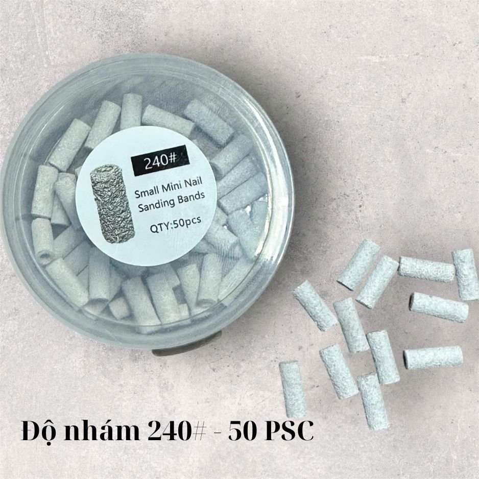 Đầu Mài Nhám Mini Nail 240# – Hộp 50pcs Đầu Mài Máy Móng Chính Hãng