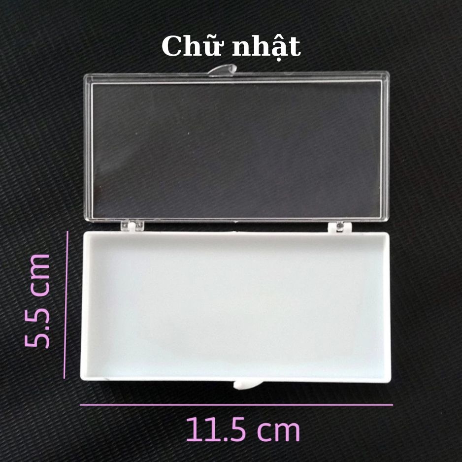 Hộp Đựng Nailbox / Fan Mi Trong Suốt – Nhiều Phân Loại Vuông, Chữ Nhật