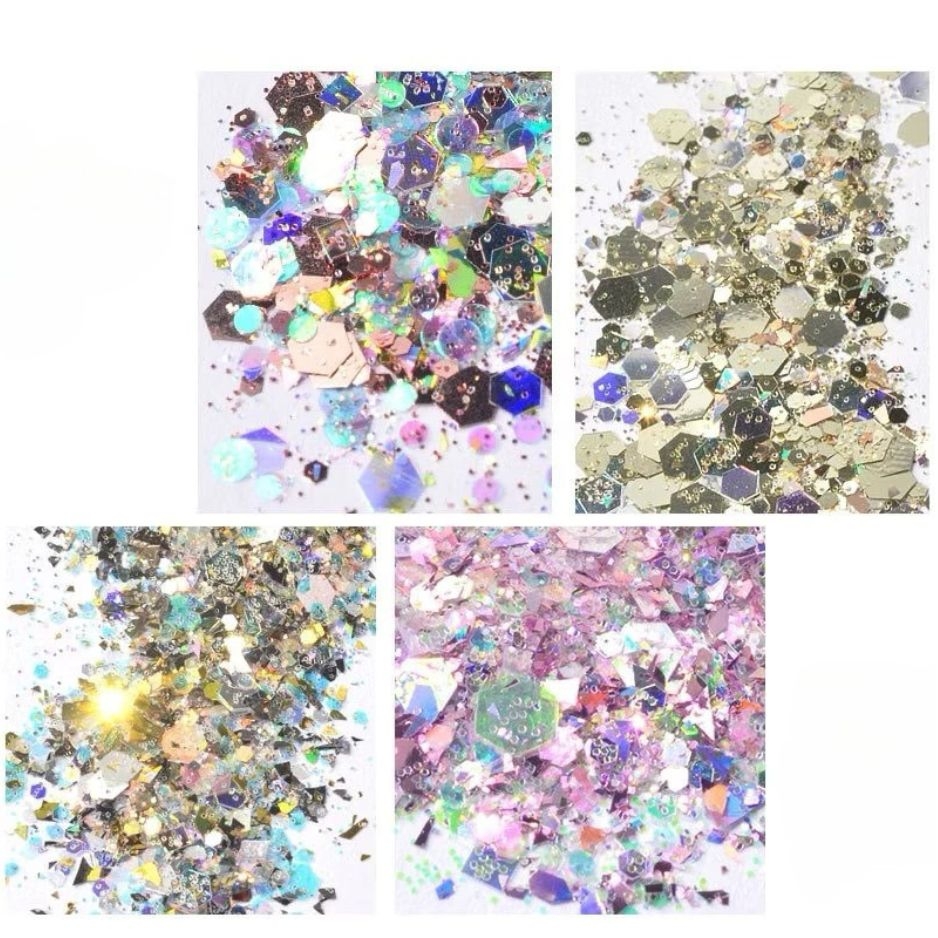 Set Nhũ Vảy Cá 8 Ô Trang Trí Nail Cao Cấp