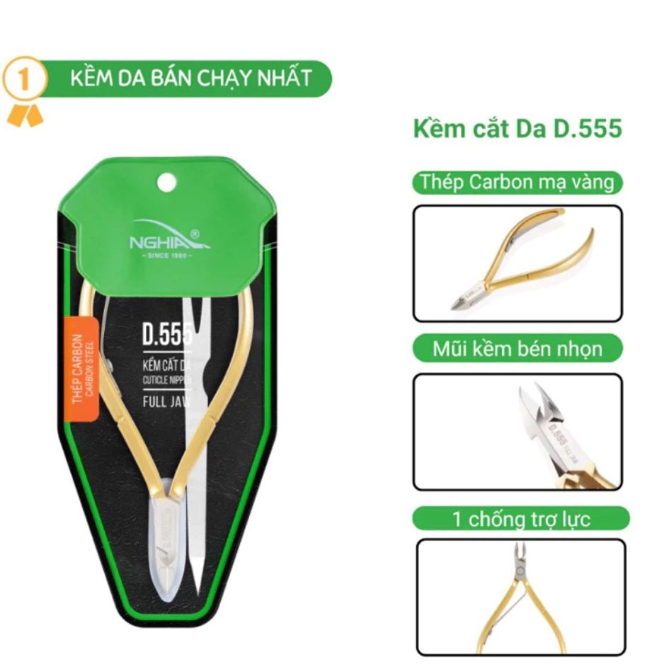KỀM CẮT DA NGHĨA D-555 – LƯỠI BÉN CHUẨN SALON