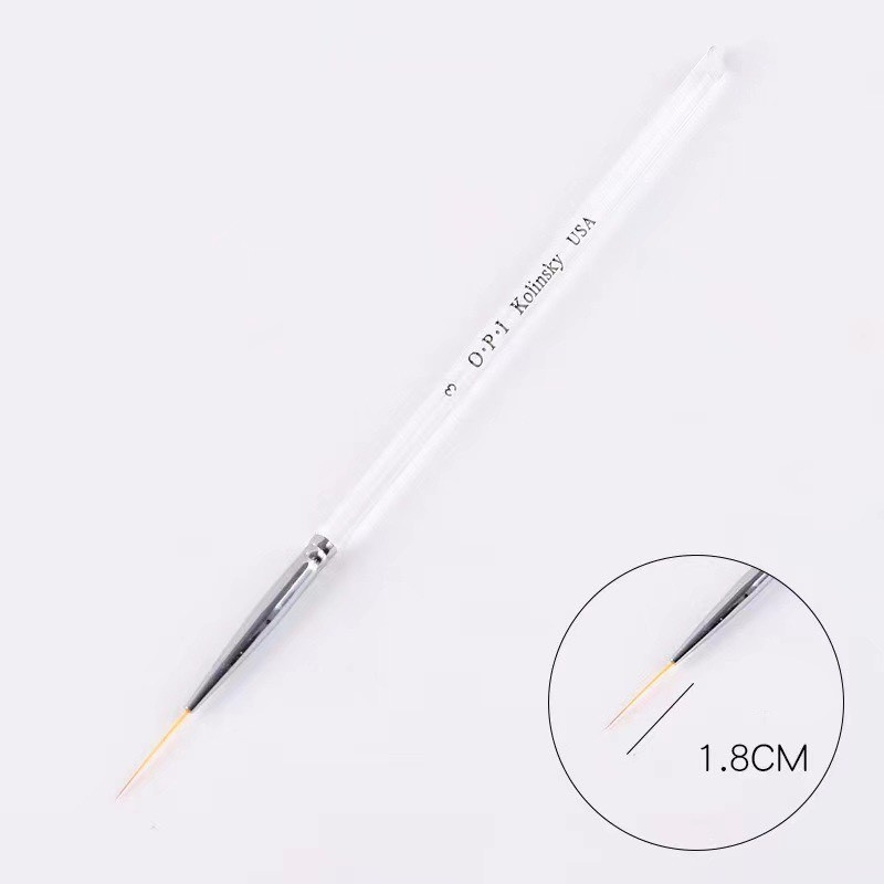 Cọ Vẽ Nail OPI Cán Trong – Cọ Nét Siêu Mảnh Vẽ Line, Vẽ Chi Tiết Nail Art