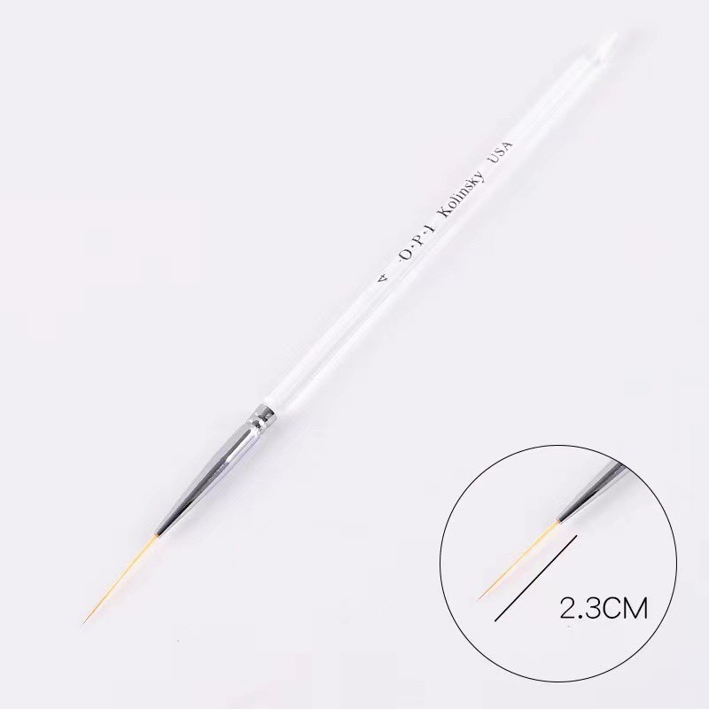 Cọ Vẽ Nail OPI Cán Trong – Cọ Nét Siêu Mảnh Vẽ Line, Vẽ Chi Tiết Nail Art