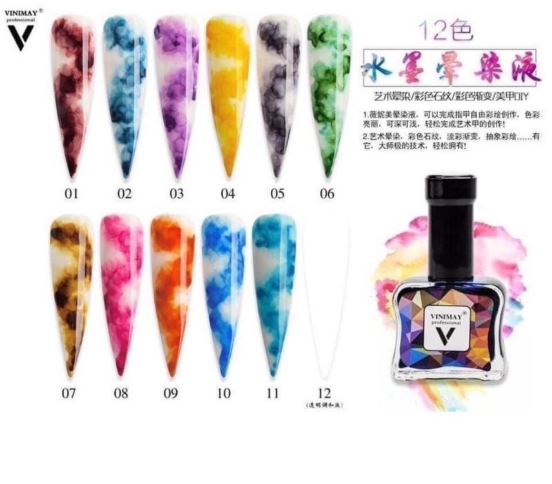 ồn Loang Vinimay Loại 2 Tạo Hiệu Ứng Loang Đá, Loang Màu Nail