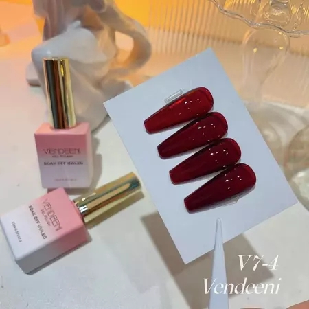 Sơn Gel Vendeeni Tone Đỏ Cherry – Đỏ Rượu – Đỏ Đậm Sang Chảnh, Bền Màu