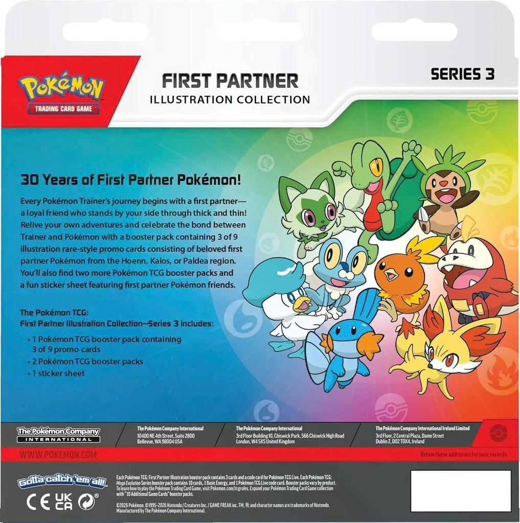 Hộp Thẻ Bài Pokemon First Partner Illustration Collection Series 3