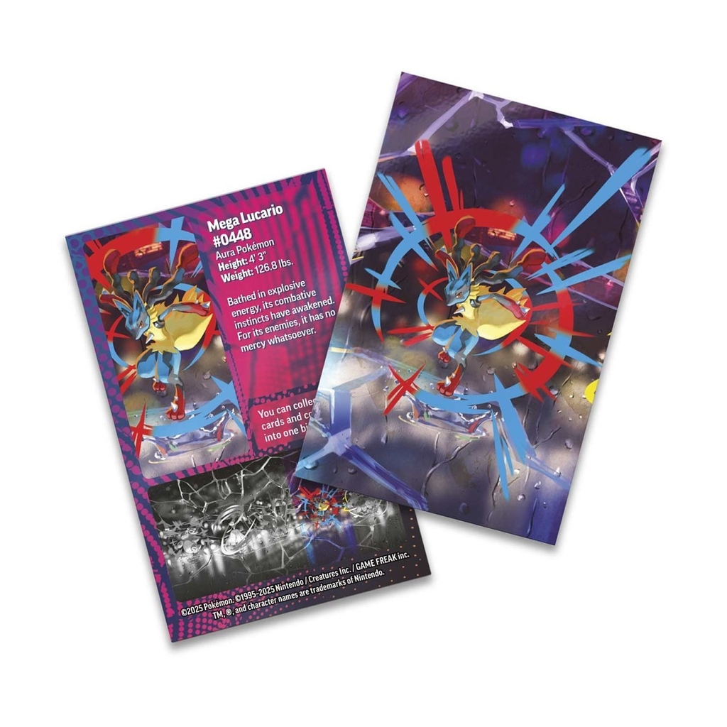 Hộp Thẻ Bài Pokemon Mega Heroes Mini Tin Lucario