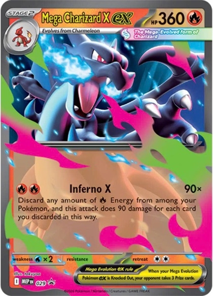 Hộp Thẻ Bài Pokemon Mega Charizard X ex Tin
