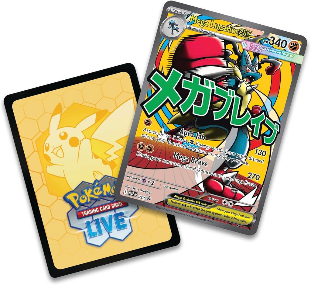 Hộp Thẻ Bài Pokemon Ascended Heroes Premium Poster Collection Mega Lucario