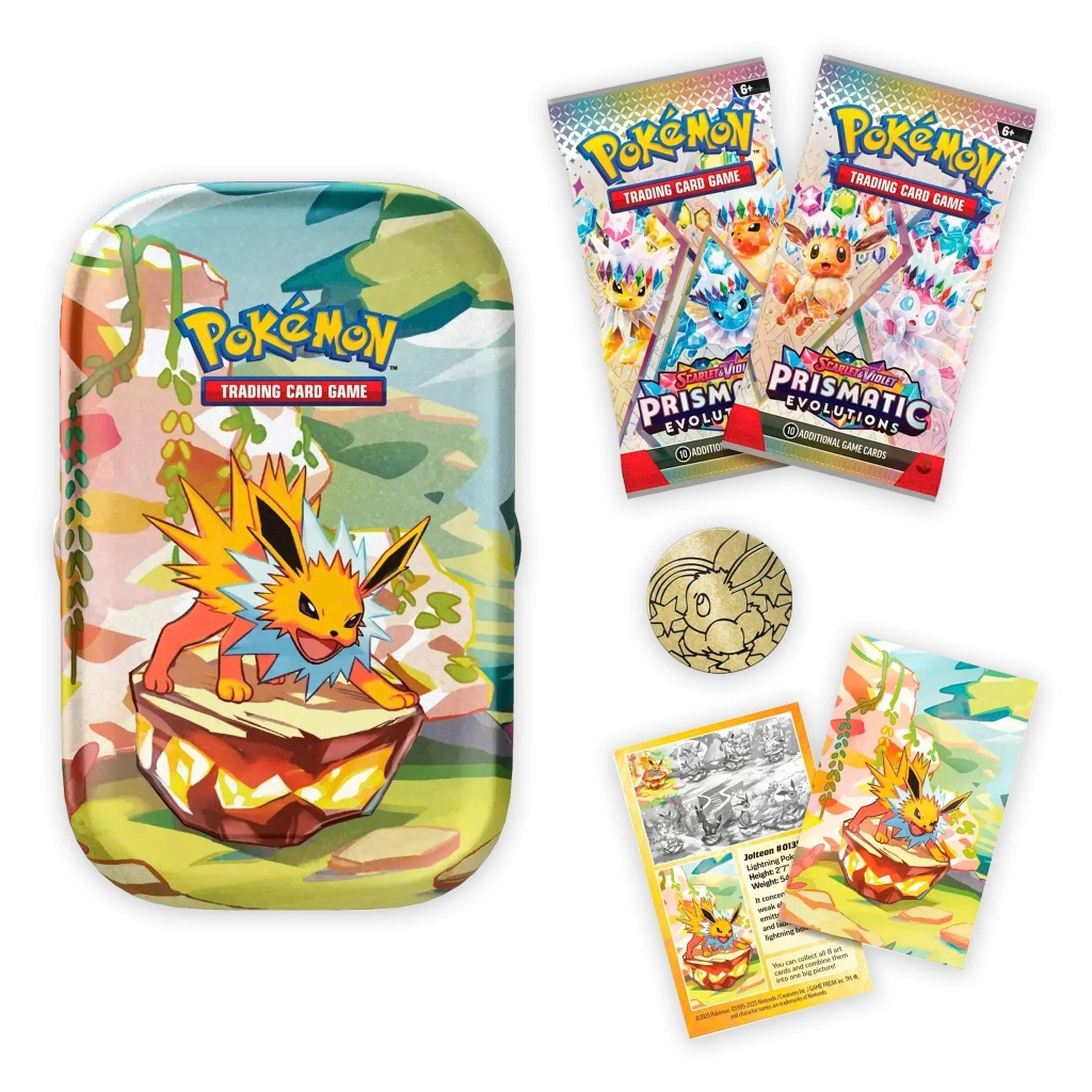 Hộp Thẻ Bài Pokemon Prismatic Evolutions Mini Tin Jolteon
