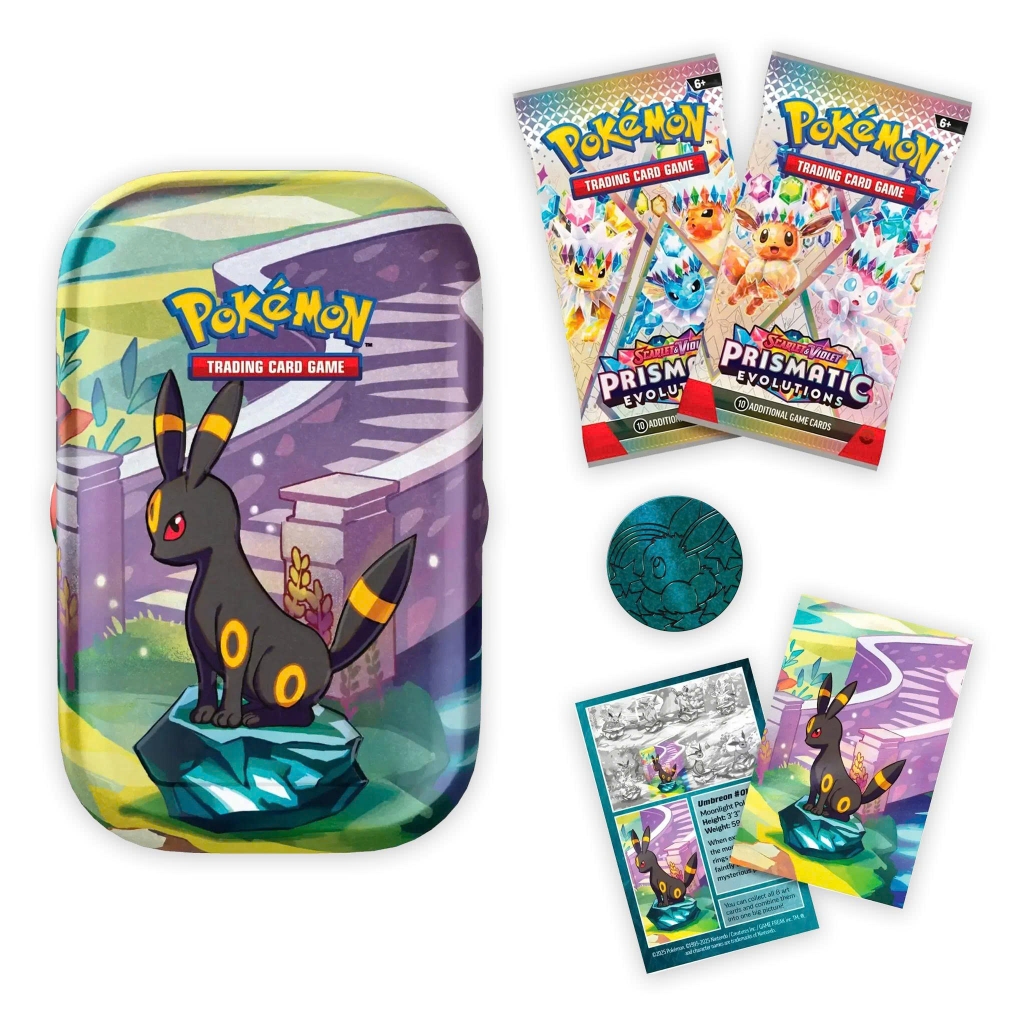 Hộp Thẻ Bài Pokemon Prismatic Evolutions Mini Tin Umbreon