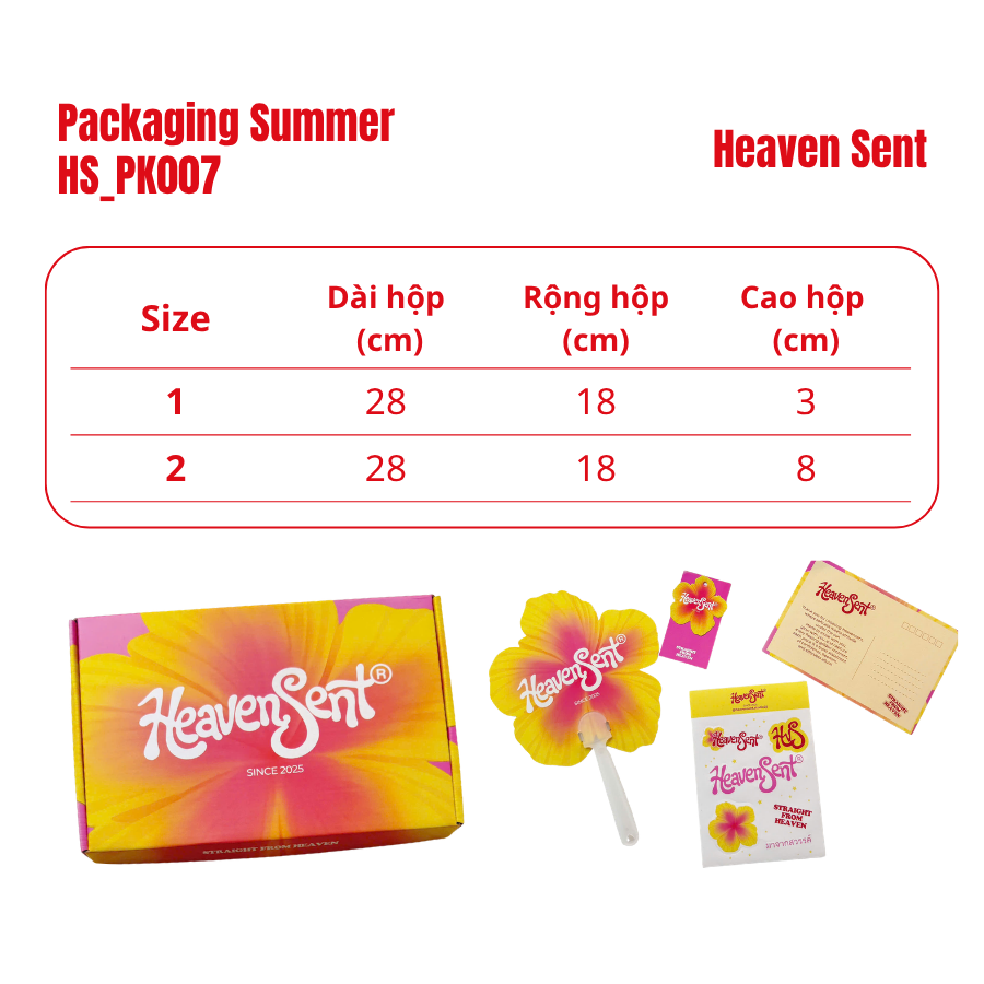 [HÀNG TẶNG KHÔNG BÁN] Hộp Carton Offset Heaven Sent - HS_PK007