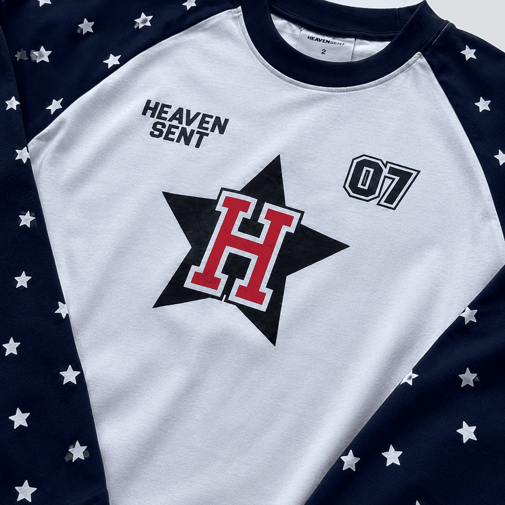 [NEW ARRIVAL] Áo Thun Tay Dài Heaven Sent Star Raglan Long Sleeve Boxy Tee - HS_TS009