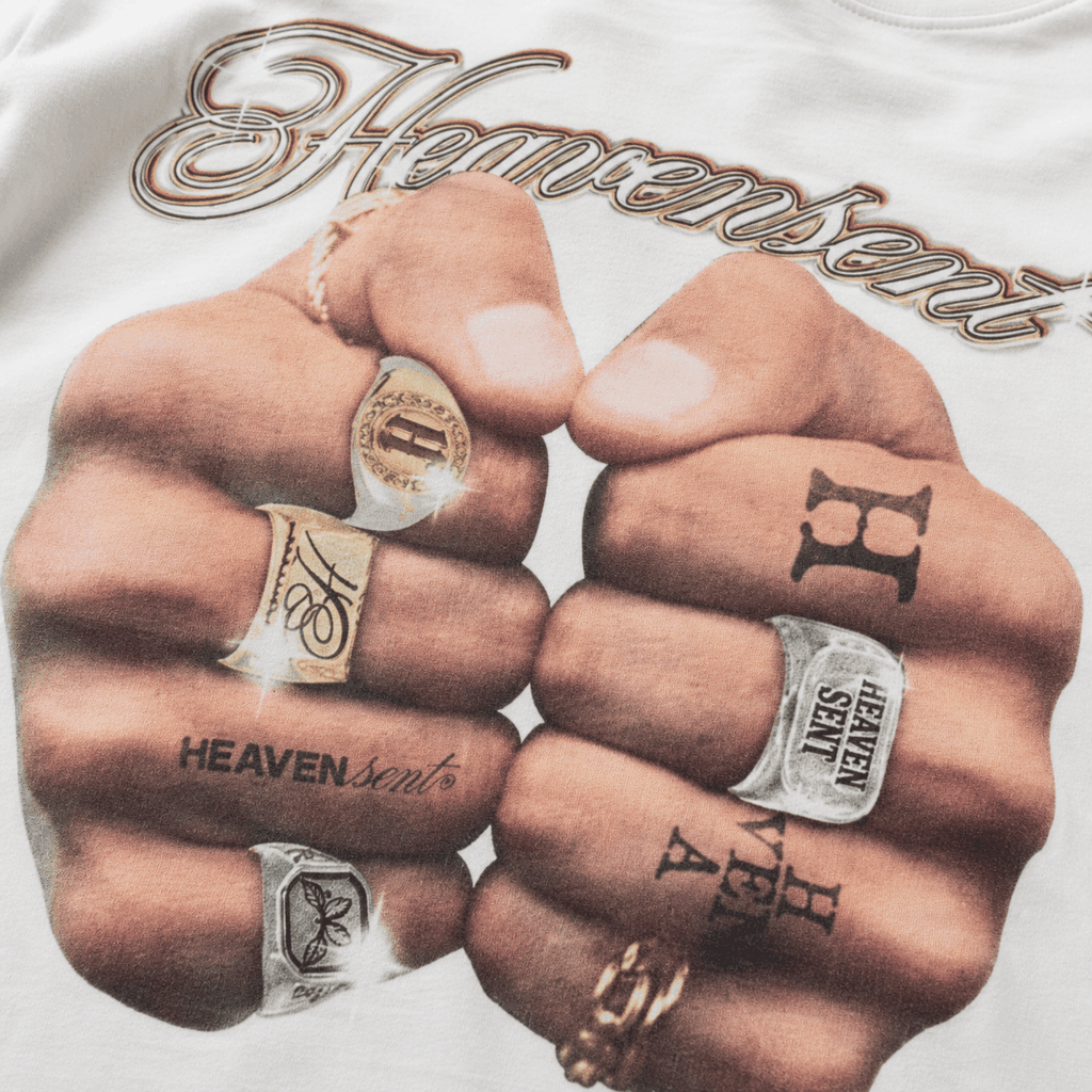 [NEW ARRIVAL] Áo Thun Cotton Form Boxy HeavenSent Finger Rings Unisex - HS_TS003
