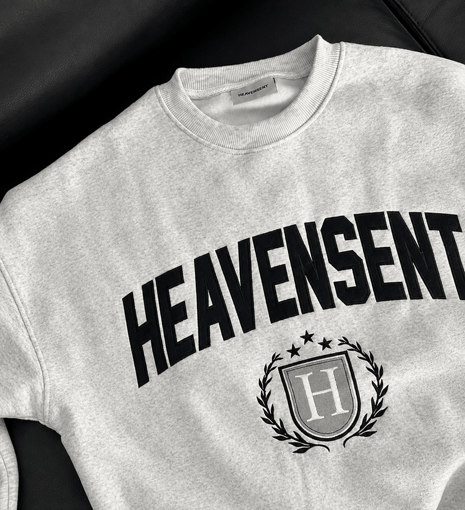 [SVIP] Áo Sweater Form Boxy Thêu Đắp HEAVEN SENT Chất Nỉ Bông - HS_HD001