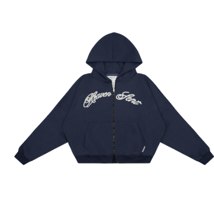 [NEW ARRIVAL] Áo Hoodie Zip Nỉ Ép Hàn Thêu Móc Xích HEAVEN SENT Form Boxy Cánh Dơi Unisex - HS_HD006