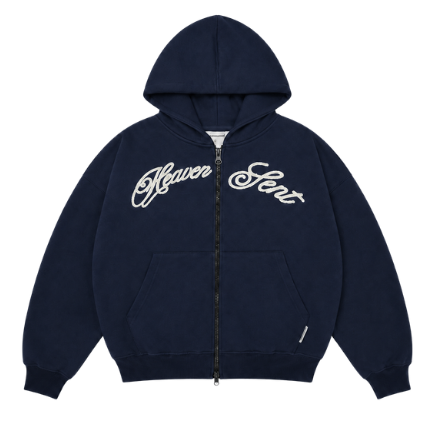 [NEW ARRIVAL] SET Hoodie Zip Ép Hàn 350Gsm PREMIUM Thêu Mắc Xích Heaven Sent - HS_CB002