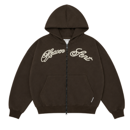 [NEW ARRIVAL] SET Hoodie Zip Ép Hàn 350Gsm PREMIUM Thêu Mắc Xích Heaven Sent - HS_CB002