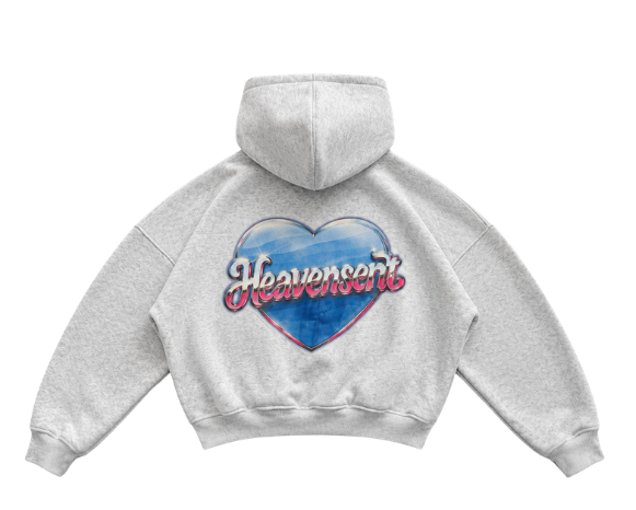 Áo Khoác Nỉ Bông Hoodie Zip HEAVEN SENT Form Boxy Cánh Dơi - HS_HD003