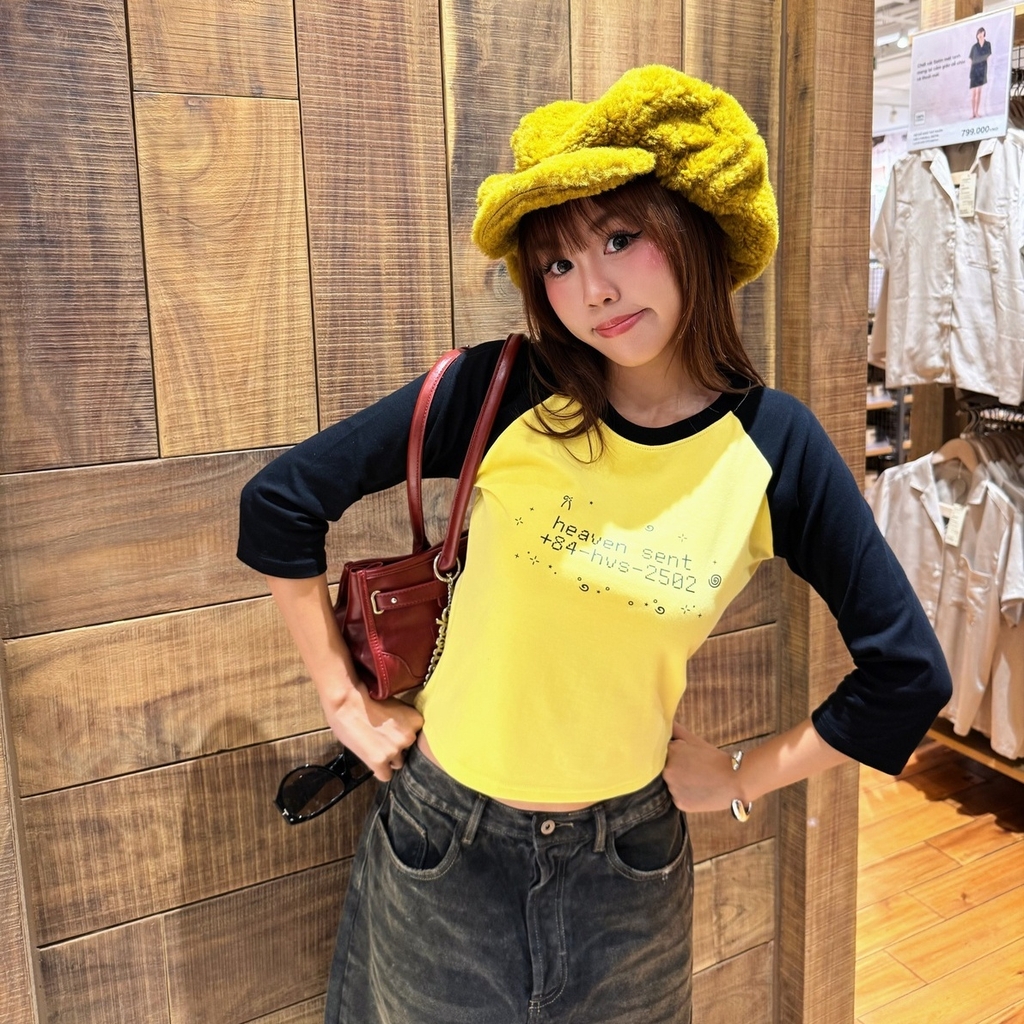 [NEW ARRIVAL] Áo Thun Raglan Tay Lửng HEAVEN SENT Form Ôm - HS_TS016
