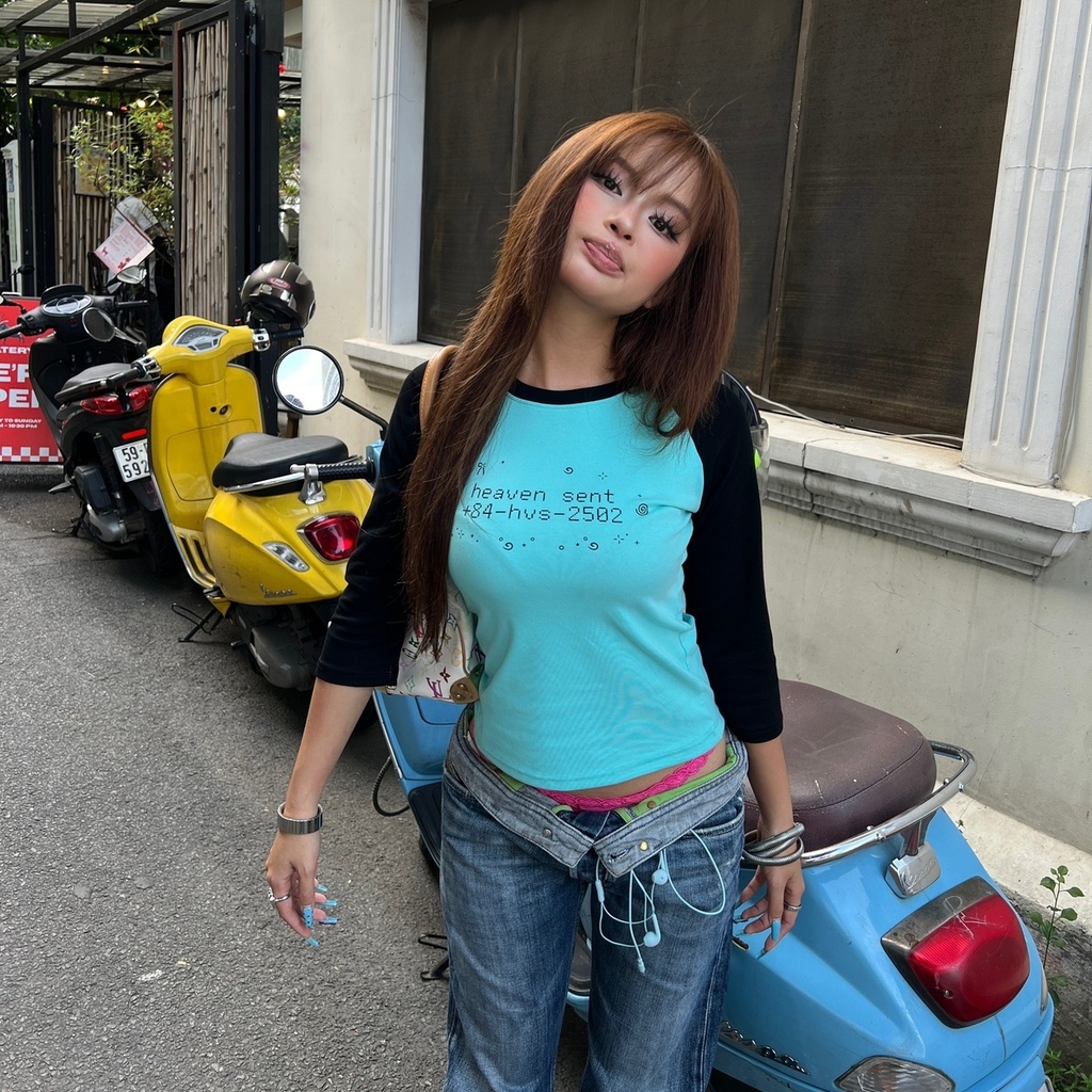 [NEW ARRIVAL] Áo Thun Raglan Tay Lửng HEAVEN SENT Form Ôm - HS_TS016