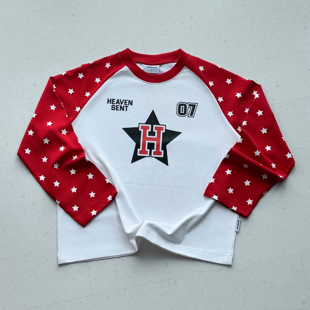 [NEW ARRIVAL] Áo Thun Tay Dài Heaven Sent Star Raglan Long Sleeve Boxy Tee - HS_TS009