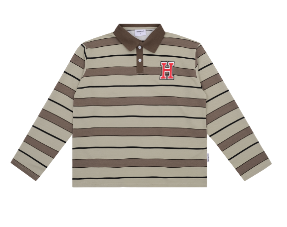 [NEW ARRIVAL]  Áo Thun Polo Sọc Tay Dài Long Sleeve Thêu Logo - HS_TS008
