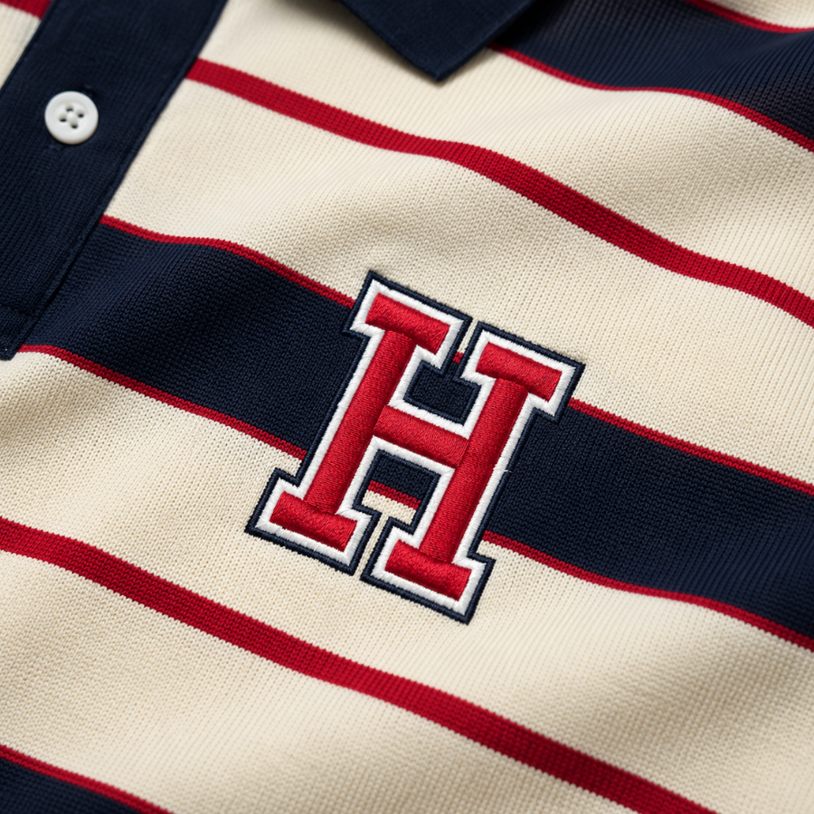 [NEW ARRIVAL]  Áo Thun Polo Sọc Tay Dài Long Sleeve Thêu Logo - HS_TS008