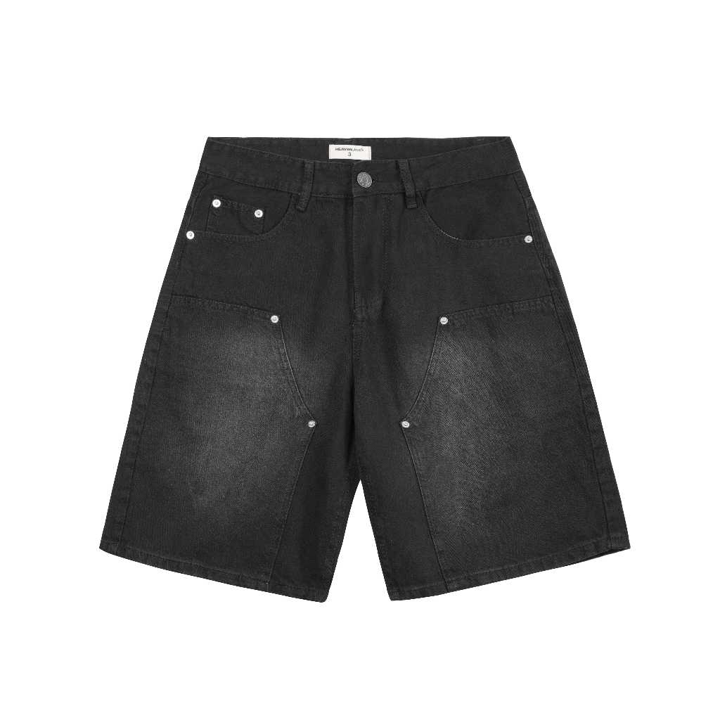 [SVIP] Quần Short Jean Đính Cúc Heaven Sent Wash Ống Rộng - HS_PS004