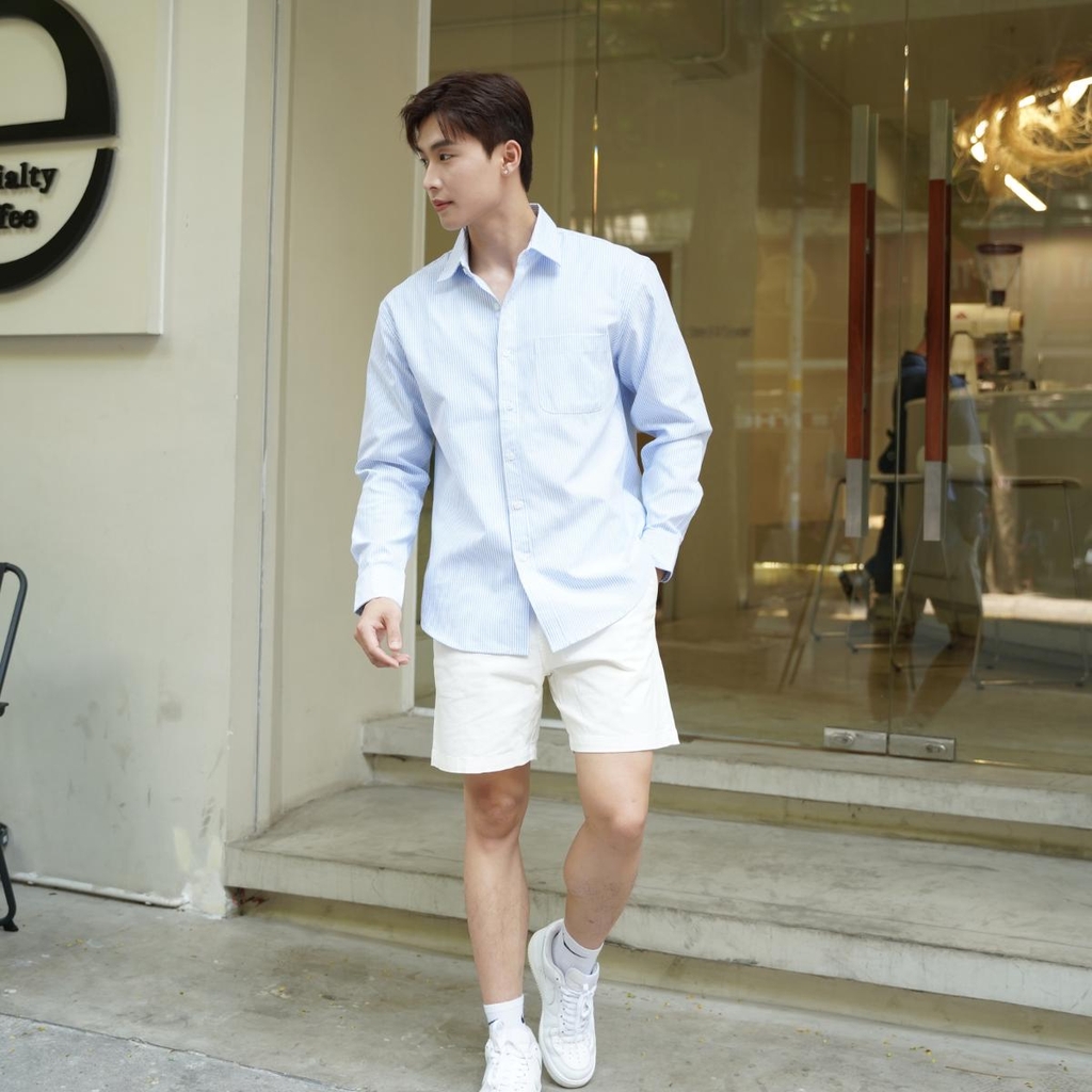 Áo Sơ Mi Nam Tay Dài SMALLINE Vải Oxford Cao Cấp Phối Sọc, Thoáng Mát, Giữ Form Chuẩn - LUCIINON