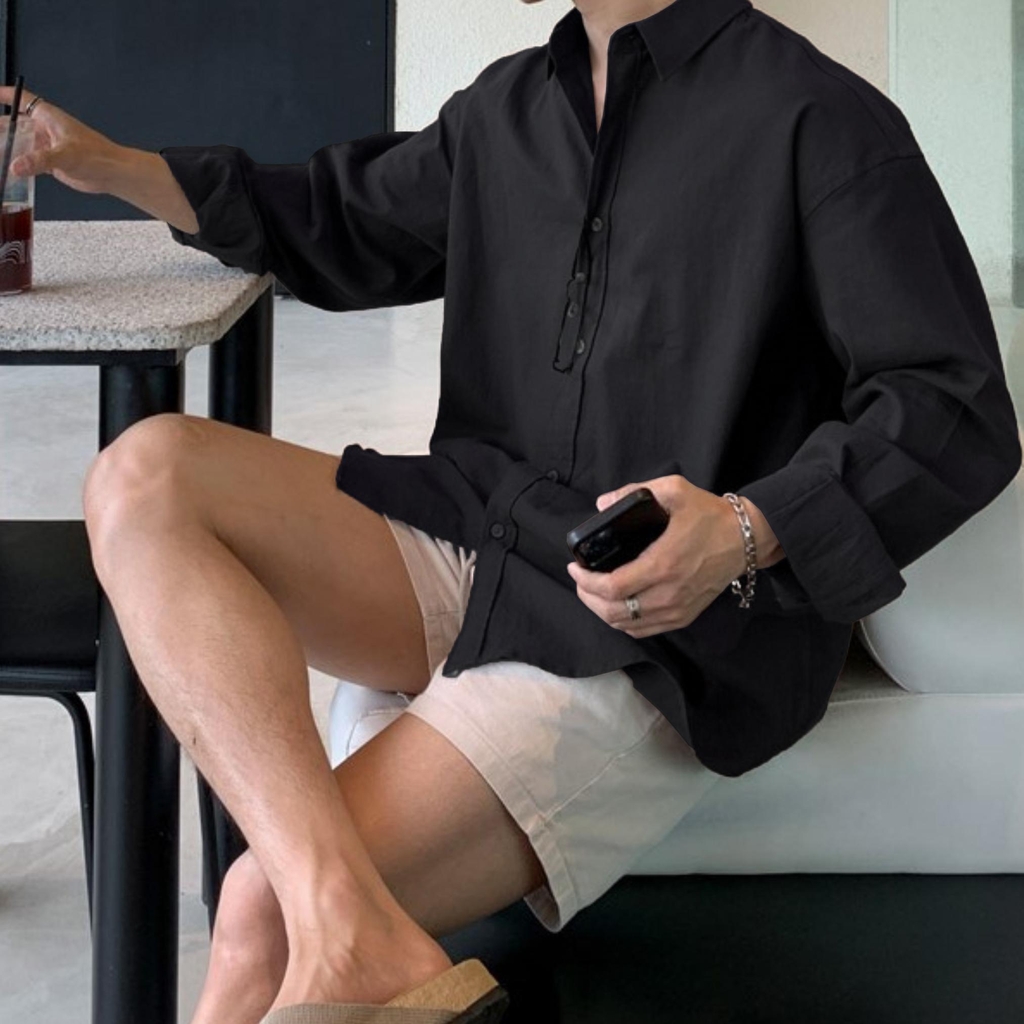 Áo Sơ Mi Tay Dài Nam Chất Vải Linen Cao Cấp, Form Regular Hàn Thanh Lịch, Chống Nhăn Tốt - LUCIINON
