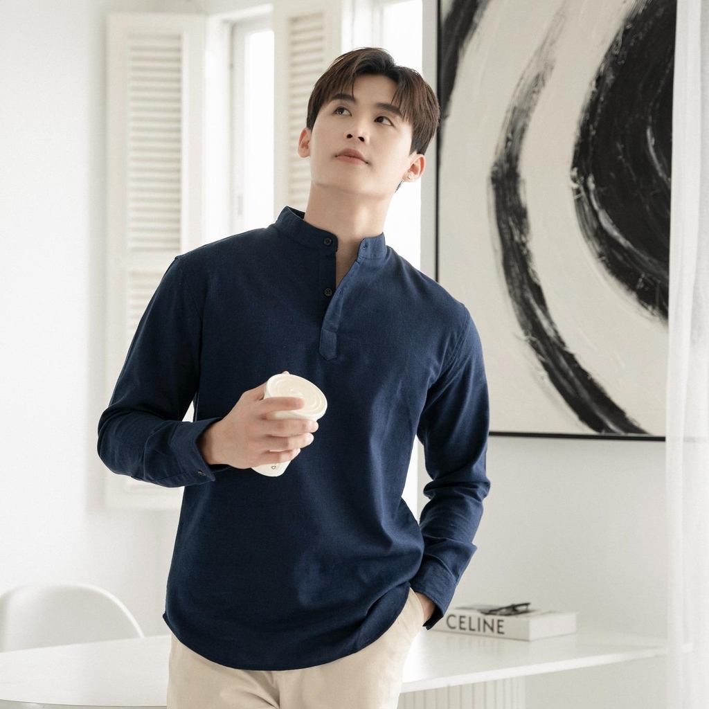 Áo Sơ Mi Nam Tay Dài Chất Liệu Vải Linen Cao Cấp, Cổ Bẻ Nam Tính, Form Dáng Thanh Lịch - LUCIINON