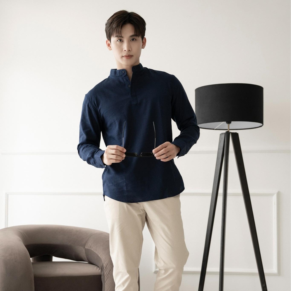 Áo Sơ Mi Nam Tay Dài Chất Liệu Vải Linen Cao Cấp, Cổ Bẻ Nam Tính, Form Dáng Thanh Lịch - LUCIINON