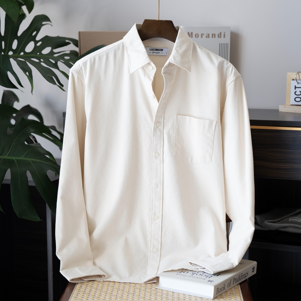 Áo Sơ Mi Tay Dài Nam Chất Vải Linen Cao Cấp, Form Regular Hàn Thanh Lịch, Chống Nhăn Tốt - LUCIINON