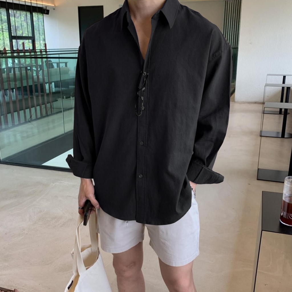 Áo Sơ Mi Tay Dài Nam Chất Vải Linen Cao Cấp, Form Regular Hàn Thanh Lịch, Chống Nhăn Tốt - LUCIINON