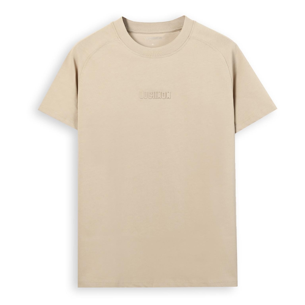 Áo Thun Nam Cổ Tròn Chất Liệu VảI Cotton Họa Tiết Raglan, Thấm Hút, Mềm Mại, Chống Nhăn - LUCIINON