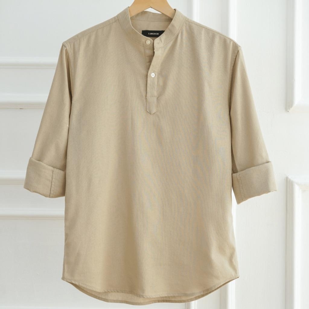 Áo Sơ Mi Nam Tay Dài Chất Liệu Vải Linen Cao Cấp, Cổ Bẻ Nam Tính, Form Dáng Thanh Lịch - LUCIINON