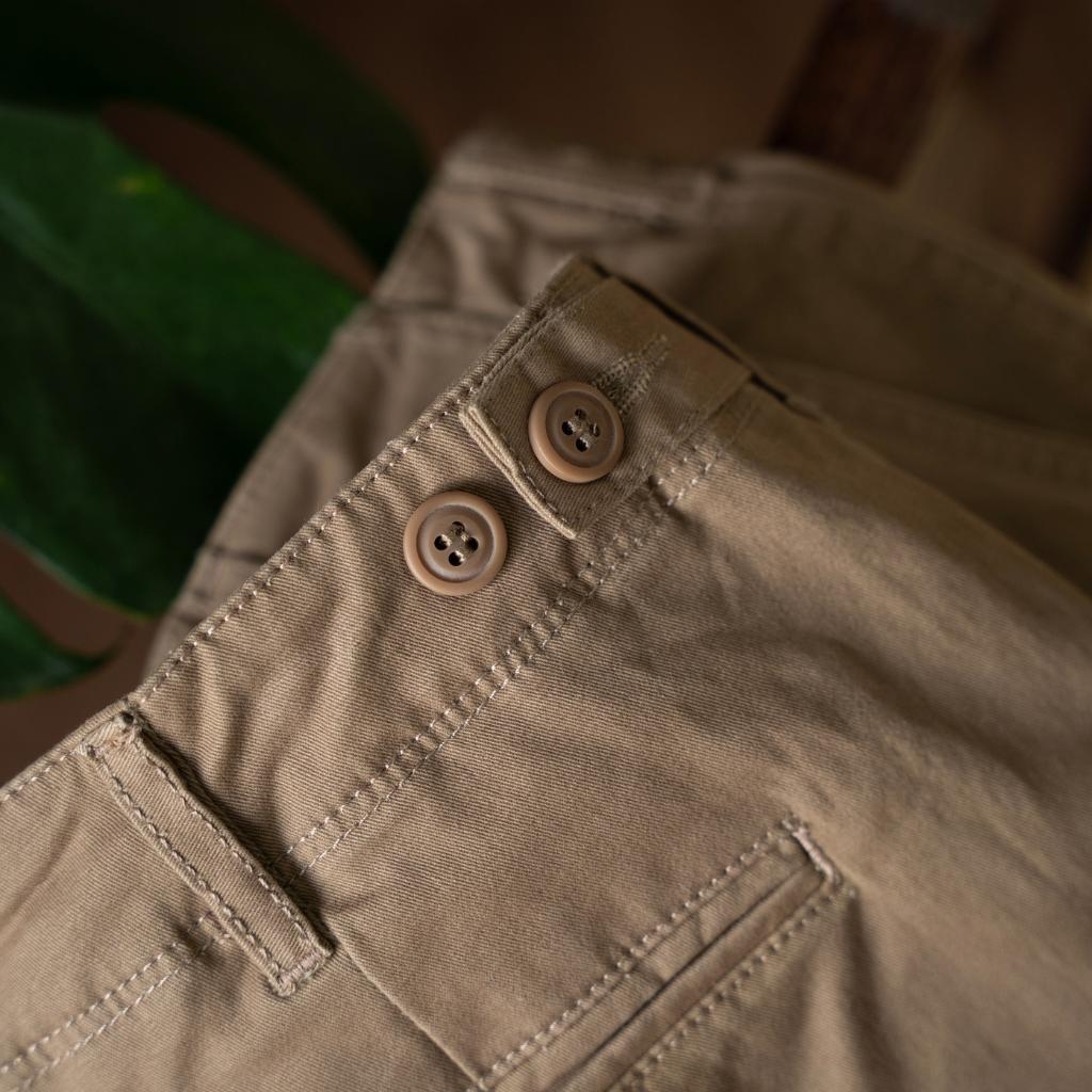 Quần Kaki Nam Chất Chất Liệu Vải Kaki, Lưng Cúc Co Giãn Dáng SlimFit, Cotton Menswear Jean Có Túi - LUCIINON