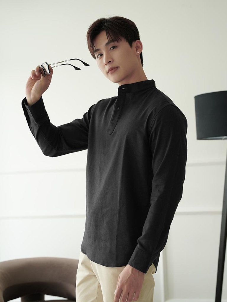 Áo Sơ Mi Nam Tay Dài Chất Liệu Vải Linen Cao Cấp, Cổ Bẻ Nam Tính, Form Dáng Thanh Lịch - LUCIINON