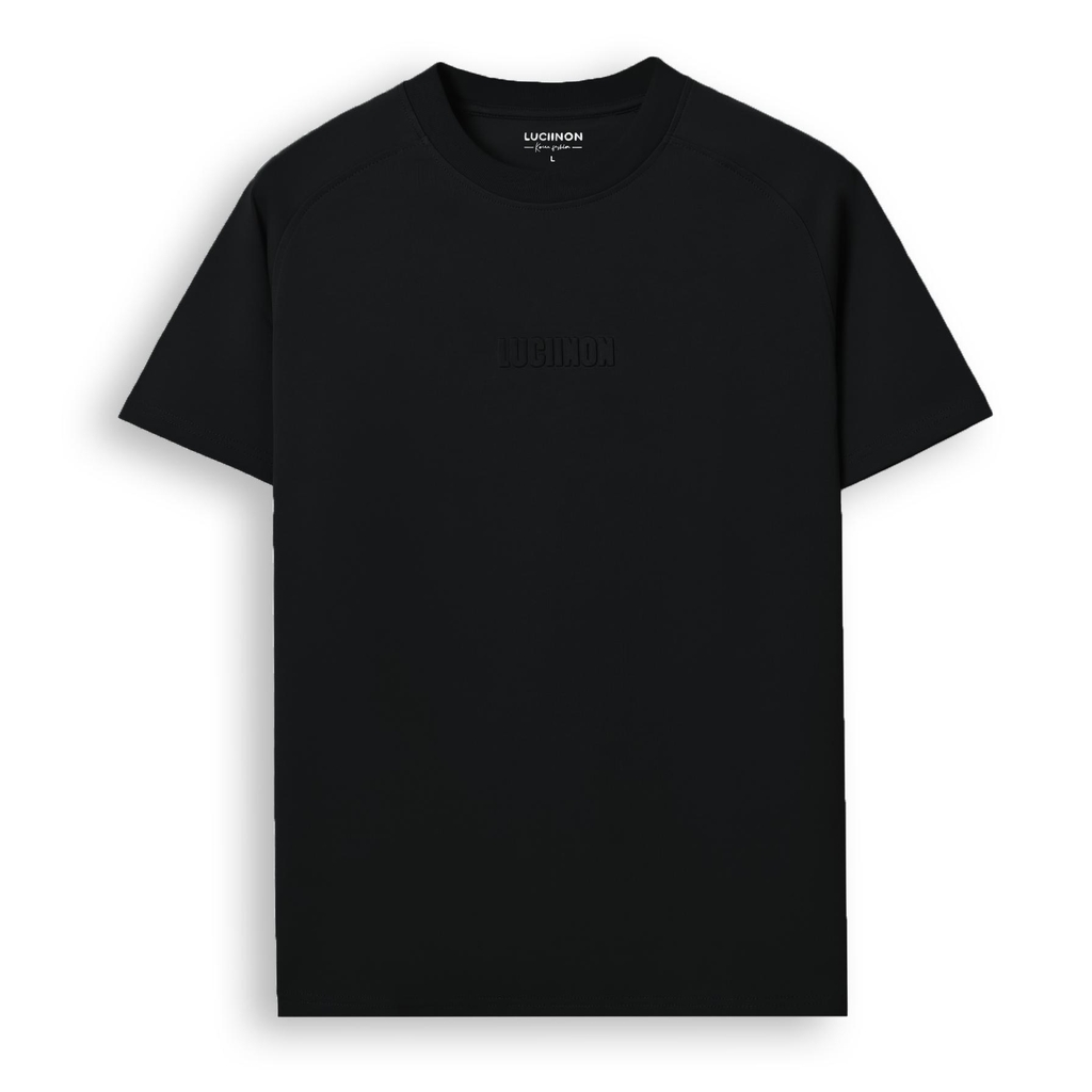 Áo Thun Nam Cổ Tròn Chất Liệu VảI Cotton Họa Tiết Raglan, Thấm Hút, Mềm Mại, Chống Nhăn - LUCIINON
